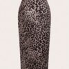 Women's High-Waisted Bodycon Leopard Print Skirt with European and American Casual Elegance