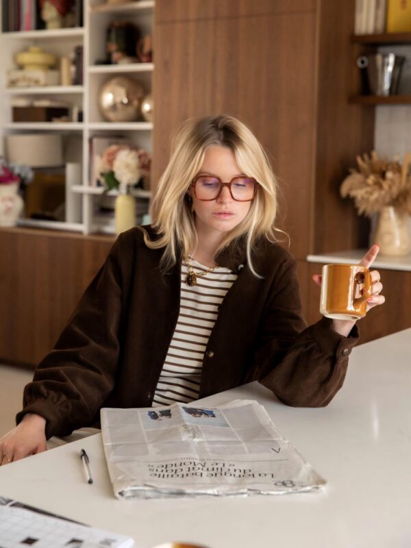 Women's Autumn and Winter Loose Solid Color Jacket-style Casual Button-down Shirt