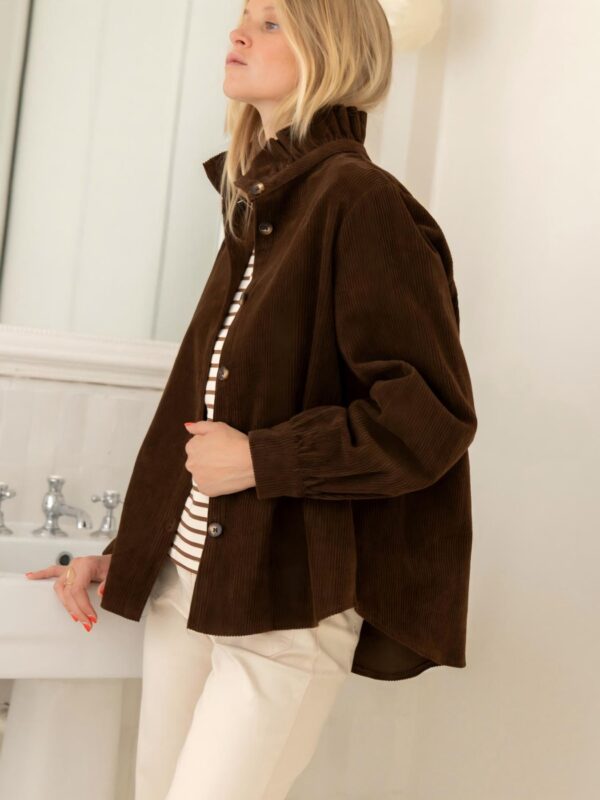 Women's Autumn and Winter Loose Solid Color Jacket-style Casual Button-down Shirt