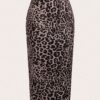 Women's High-Waisted Bodycon Leopard Print Skirt with European and American Casual Elegance