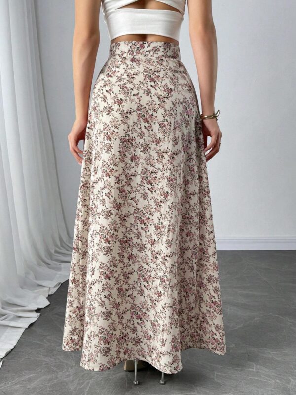 Women's Floral Print High-slit Sexy and Elegant Dress