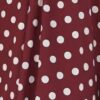 Women's Sleeveless Red Dress with White Polka Dots, Casual Summer Style Dress